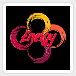 Energy Circle. Design with Vibrant Colors Sticker